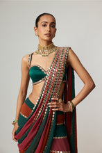 Load image into Gallery viewer, CRANBERRY MULTICOLOR SAREE