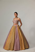 Load image into Gallery viewer, MUSTARD MULTICOLOR CORSET SKIRT SET