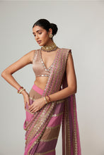 Load image into Gallery viewer, MUD MAUVE MULTICOLOR SAREE