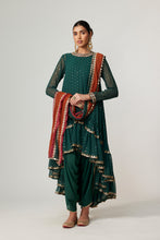 Load image into Gallery viewer, JADE GREEN DHOTI KURTA WITH DUPATTA SET