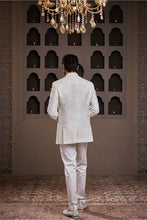 Load image into Gallery viewer, WHITE EMBROIDERED JODHPURI COAT WITH PANT