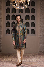 Load image into Gallery viewer, JAMAWAR ACHKAN BEIGE KURTA TROUSER