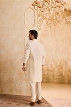 Load image into Gallery viewer, EMBROIDRED IVORY APPLIQUE WORK KURTA CHURIDAR