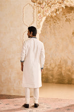 Load image into Gallery viewer, EMBROIDRED WHITE ANGRAKHA KURTA CHURIDAR