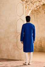 Load image into Gallery viewer, EMBROIDRED BLUE KURTA CHURIDAR