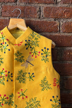 Load image into Gallery viewer, Ivory and Yellow Hand Painted and Hand Embroidered Vest Set