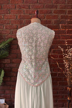 Load image into Gallery viewer, Mint sequin work jacket and pant set