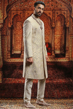 Load image into Gallery viewer, Gold Silk Sherwani with Dori Embroidery