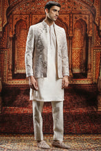 Load image into Gallery viewer, Ivory Silk Bandhgala with Zari Embroidered Kurta