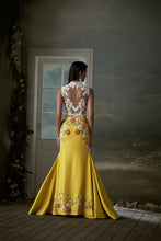 Load image into Gallery viewer, Yellow Skirt With Ivory Corset Top