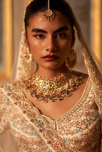 Load image into Gallery viewer, Ivory Raw Silk Double Dupatta Lehenga Set