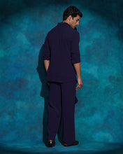 Load image into Gallery viewer, MIDNIGHT BLUE COWL KURTA SET