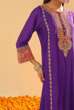 Load image into Gallery viewer, Maisha - Long A-line Kurta with Palazzo and Dupatta