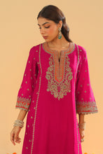 Load image into Gallery viewer, Aamish - Long A-line Kurta with Palazzo and Dupatta