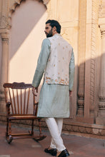 Load image into Gallery viewer, Green Silk Embroidered Bundi Set