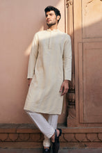 Load image into Gallery viewer, Beige Dori Embroidery Chanderi Silk Kurta