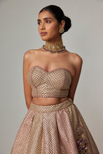 Load image into Gallery viewer, DEEP BEIGE MULTICOLOR CORSET WITH SKIRT