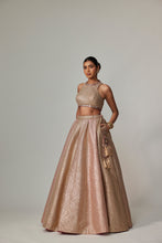 Load image into Gallery viewer, DEEP BEIGE MULTICOLOR WITH CROP TOP