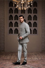 Load image into Gallery viewer, GREY EMBROIDERED JODHPURI COAT WITH PANT