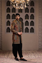 Load image into Gallery viewer, JAMAWAR ACHKAN BLACK KURTA DHOTI SALWAR