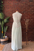 Load image into Gallery viewer, Mint sequin work jacket and pant set