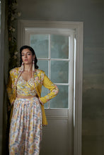 Load image into Gallery viewer, Yellow Jacket Trouser Set With Corset Top