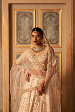Load image into Gallery viewer, Ivory Raw Silk Double Dupatta Lehenga Set
