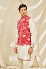 Load image into Gallery viewer, Scarlet Bloom Waistcoat Set