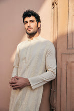 Load image into Gallery viewer, Beige Dori Embroidery Chanderi Silk Kurta