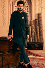 Load image into Gallery viewer, Asymmetric Allure: Indo-Inspired Ensemble with Gilded Brooch Accent