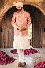 Load image into Gallery viewer, Pink Kiran Dori Embroidery Bandhgala with Anarkali Kurta