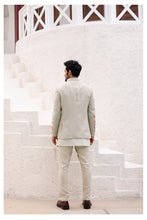 Load image into Gallery viewer, Tan Floral Resham Embroidery Bandhgala