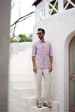 Load image into Gallery viewer, Lavender Floral Resham Embroidery Shirt
