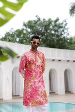 Load image into Gallery viewer, Pink Wine Tie-Dye Sequins Embroidery Kurta