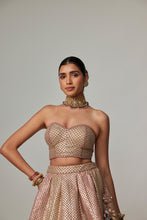 Load image into Gallery viewer, DEEP BEIGE MULTICOLOR CORSET WITH SKIRT