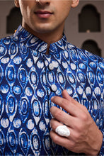 Load image into Gallery viewer, INDIGO PRINTED SHERWANI WITH KURTA SALWAR