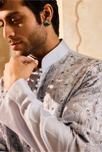 Load image into Gallery viewer, EMBROIDED POWDER BLUE APPLIQUE WORK WITH TROUSER