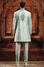 Load image into Gallery viewer, Mint Green floral Zardozi Embroidered Sherwani