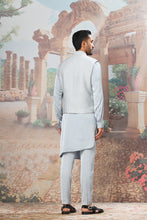 Load image into Gallery viewer, Sapphire Wave Velvet Embroidered Kurta Bundi Set