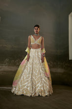 Load image into Gallery viewer, Ivory organza Lehenga Choli Set
