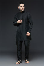 Load image into Gallery viewer, Black Sherwani Jacket Set