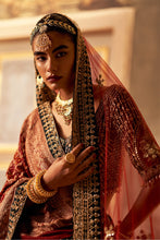 Load image into Gallery viewer, Green Raw Silk Double Dupatta Lehenga Set