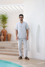 Load image into Gallery viewer, Powder Blue Cuban Striped Coord Set