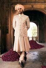 Load image into Gallery viewer, Cream Bandhgala with Multi Colored Embroidery