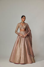 Load image into Gallery viewer, DEEP BEIGE MULTICOLOR SKIRT WITH V NECK FULL SLEEVE BLOUSE