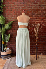 Load image into Gallery viewer, Mint sequin work jacket and pant set