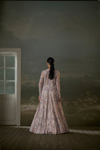 Load image into Gallery viewer, Peach Multicolored Lehenga Choli Set With Jacket