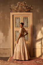 Load image into Gallery viewer, Ivory Raw Silk Double Dupatta Lehenga Set