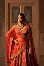 Load image into Gallery viewer, Red Raw Silk Double Dupatta Lehenga Set