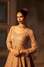 Load image into Gallery viewer, Peach Organza Lehenga Set